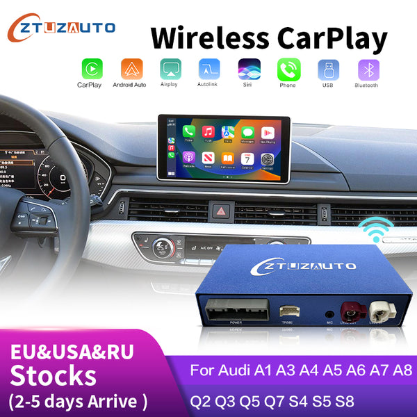 Wireless Apple CarPlay Android Auto Interface for Audi A1 A3 A4 A5 A6 A7 A8  Q2 Q3 Q5 Q7, with Mirror Link AirPlay Car Play Functions