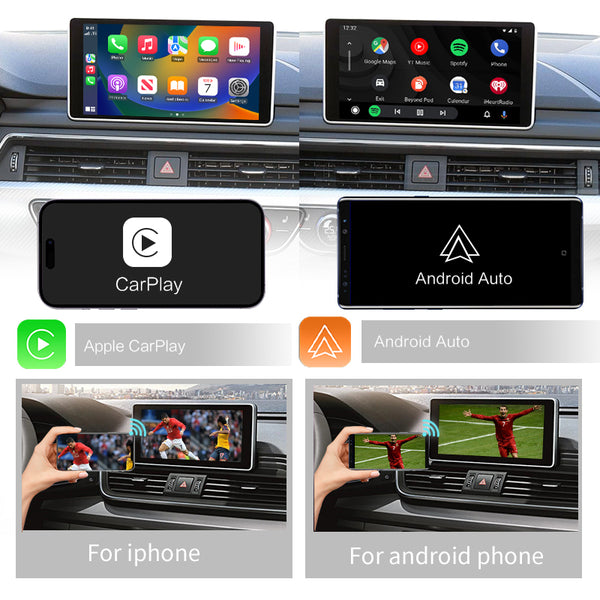 Wireless Apple CarPlay Android Auto Interface for Audi A1 A3 A4 A5 A6 A7 A8  Q2 Q3 Q5 Q7, with Mirror Link AirPlay Car Play Functions