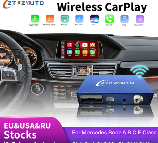 For Mercedes Benz A B C E S Class  W176 W204 W246 GLA CLA CLS ML GL SL GLK  Wireless CarPlay Android Auto Decoder with Mirror Link AirPlay