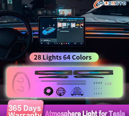 Car Styling Ambient Lamp Lights For Tesla Model 3/Model Y 2021-2023 Dragon Rainbow Laser Atmosphere Lamp Decorate Ambient Light