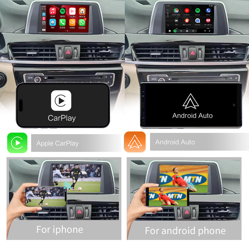 Kit Carplay inalambrico - Android auto con cable BMW Serie 1 - 3 - 4 - X3 -  X5 - X6 EVO ID6 