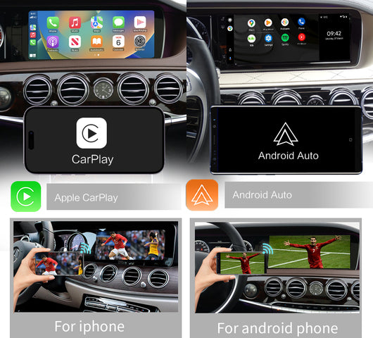 Wireless CarPlay for Mercedes Benz S-Class W222 W217 2014-2018 E-Class 2014, with Android Auto Mirror Link AirPlay Car Play