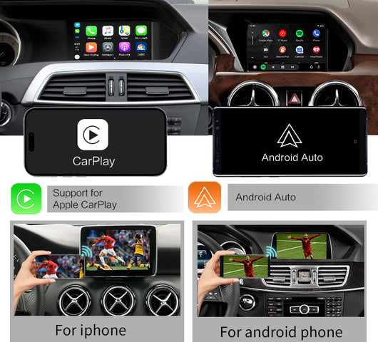 For Mercedes Benz A B C E S Class  W176 W204 W246 GLA CLA CLS ML GL SL GLK  Wireless CarPlay Android Auto Decoder with Mirror Link AirPlay