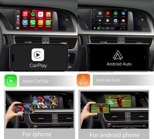 Wireless Apple CarPlay Android Auto Interface for Audi A4 A5 B8 2008-2016, with Mirror Link AirPlay Car Play Navigation