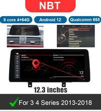 12.3”Android 12 Wireless Apple Carplay Multimedia Display Screen Android Auto for BMW 3/4 Series F30 F31 F32 F34 F36 2013-2016