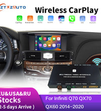 Wireless Apple CarPlay Android Auto for Infiniti  QX60 QX60 Q70 2014-2020 Aftermarket Car Play Upgrade Retrofit Kit